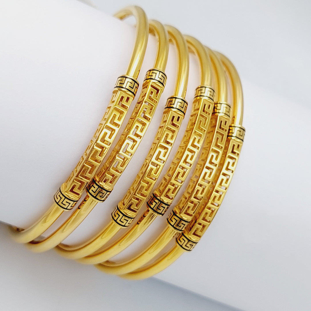 21K Gold Thin Bangle by Saeed Jewelry - Image 1