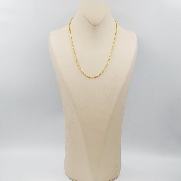 21K Gold Thin Franco Chain by Saeed Jewelry - Image 5