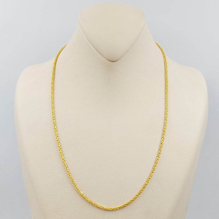 21K Gold Thin Franco Chain by Saeed Jewelry - Image 1