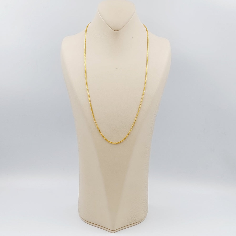 21K Gold Thin Franco Chain by Saeed Jewelry - Image 5