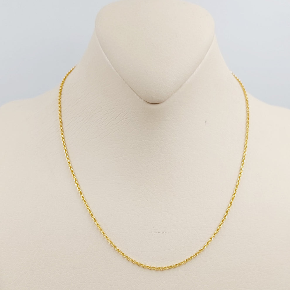 21K Gold Thin Zarad Chain by Saeed Jewelry - Image 2