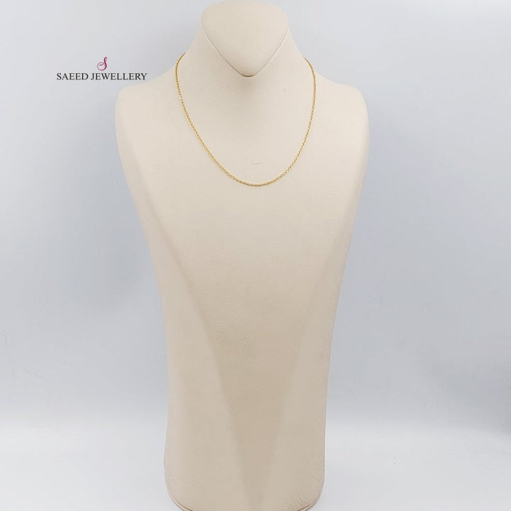 21K Thin Zarad Chain Made of 21K Yellow Gold by Saeed Jewelry-26647