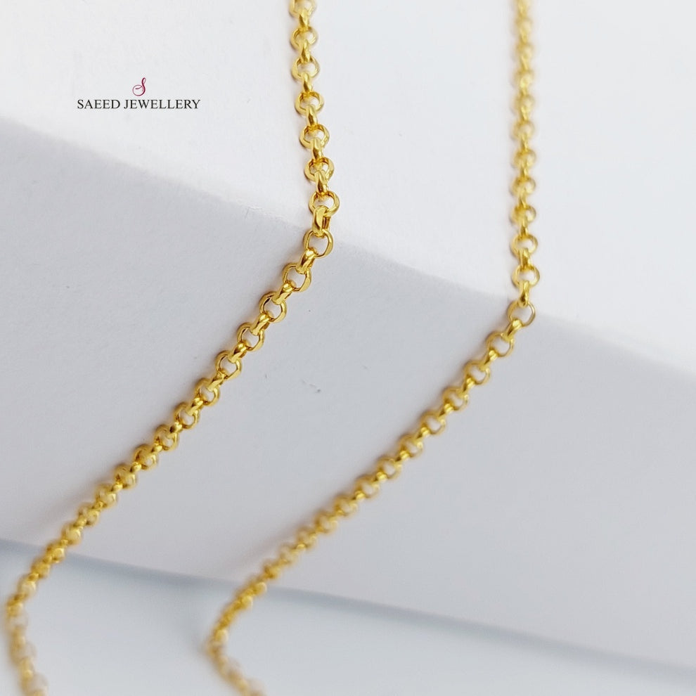 21K Thin Zarad Chain Made of 21K Yellow Gold by Saeed Jewelry-26652