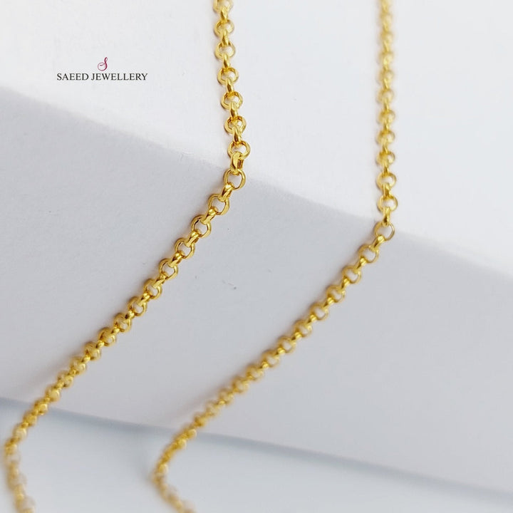 21K Thin Zarad Chain Made of 21K Yellow Gold by Saeed Jewelry-26656
