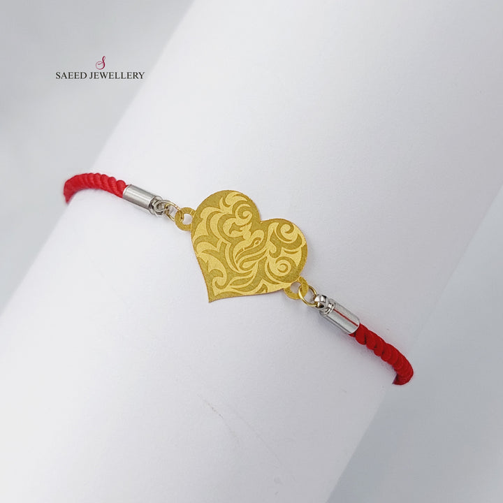 21K Gold Thread Bracelet by Saeed Jewelry - Image 3