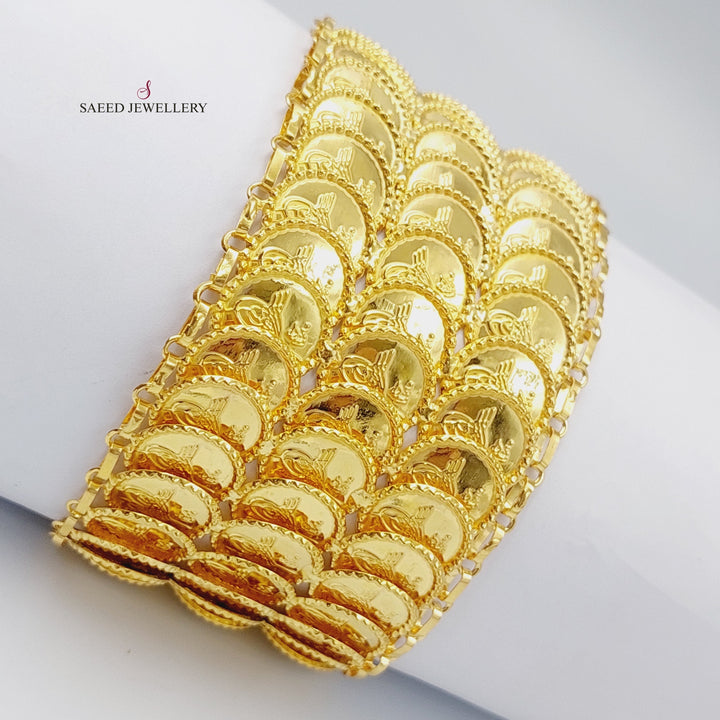 21K Gold Three ranges of Rashadi Bracelet by Saeed Jewelry - Image 6