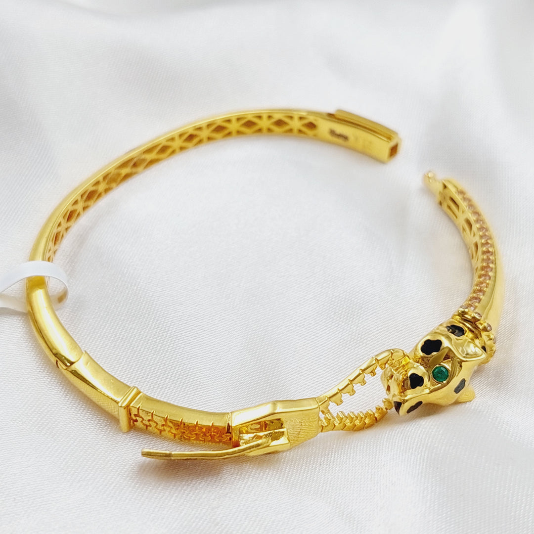 21K Gold Tiger Bracelet by Saeed Jewelry - Image 3