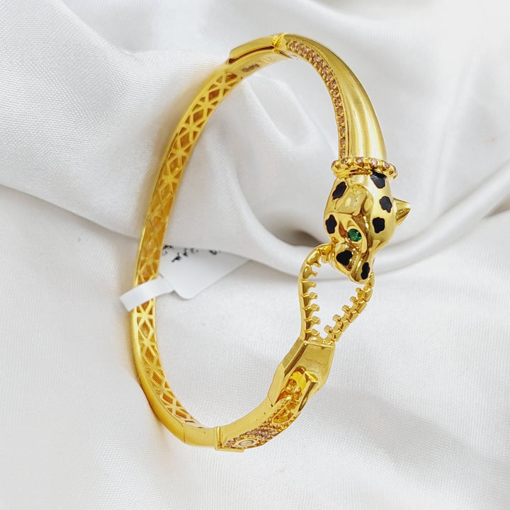 21K Gold Tiger Bracelet by Saeed Jewelry - Image 8