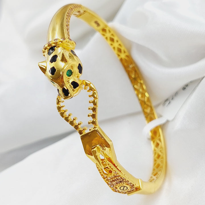 21K Gold Tiger Bracelet by Saeed Jewelry - Image 5