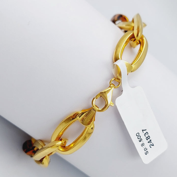 21K Gold Tiger Bracelet by Saeed Jewelry - Image 5