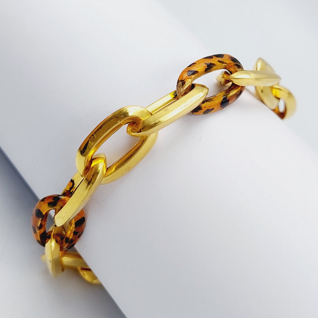 21K Gold Tiger Bracelet by Saeed Jewelry - Image 1