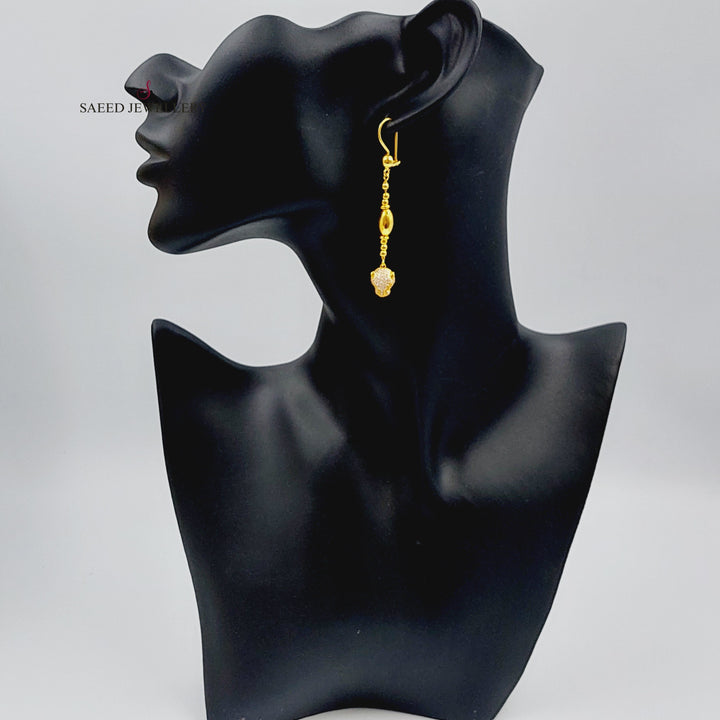 21K Gold Tiger Earrings by Saeed Jewelry - Image 3