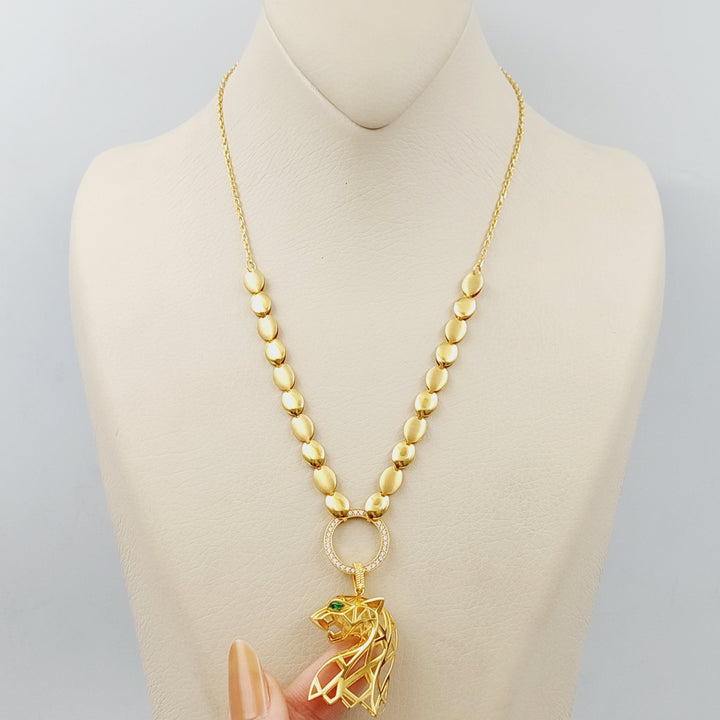 21K Gold Tiger Necklace by Saeed Jewelry - Image 3