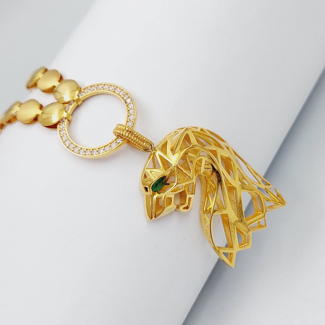 21K Gold Tiger Necklace by Saeed Jewelry - Image 5