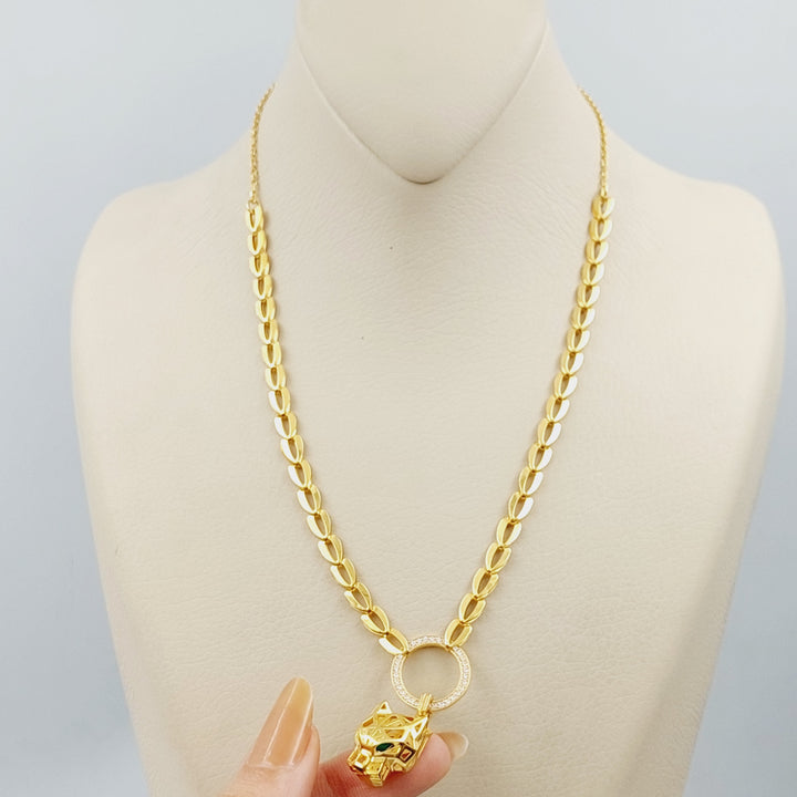 21K Gold Tiger Necklace by Saeed Jewelry - Image 6