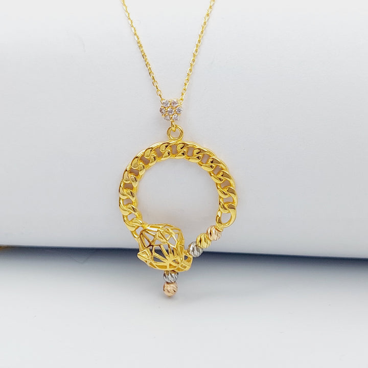 21K Gold Tiger Necklace by Saeed Jewelry - Image 2