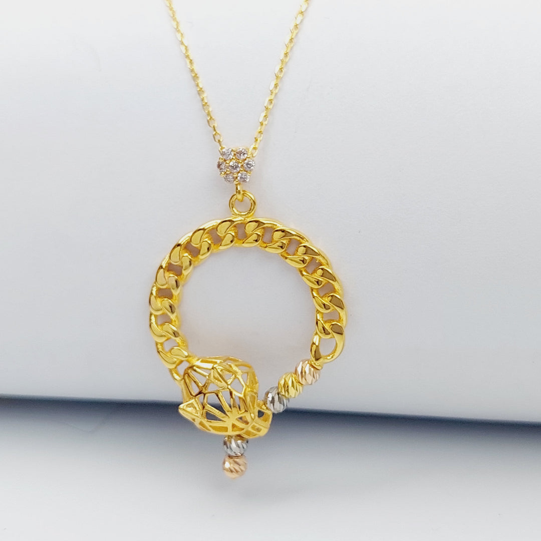 21K Gold Tiger Necklace by Saeed Jewelry - Image 3