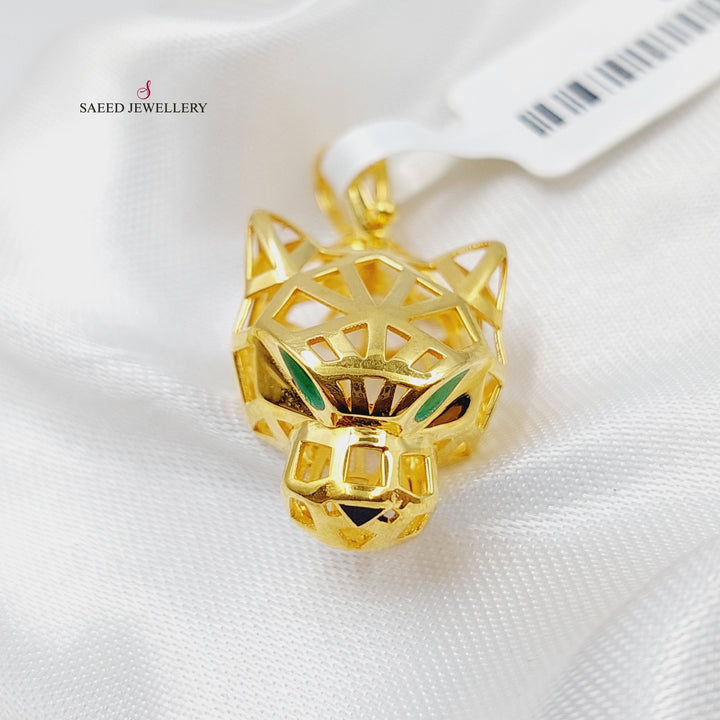 21K Gold Tiger Pendant by Saeed Jewelry - Image 1