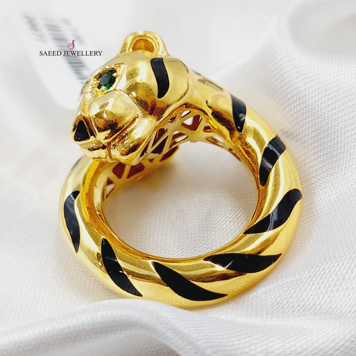 21K Gold Tiger Pendant by Saeed Jewelry - Image 3