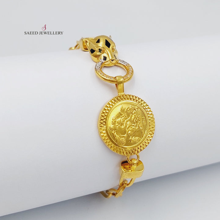 21K Gold Tiger Rashadi Bracelet by Saeed Jewelry - Image 1