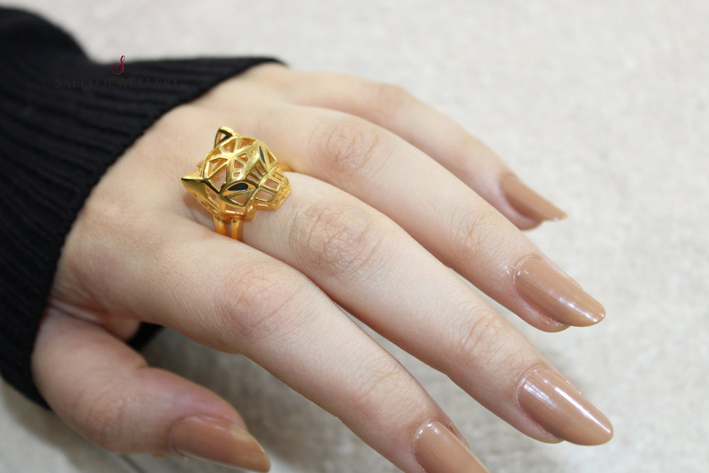 21K Gold Tiger Ring by Saeed Jewelry - Image 2