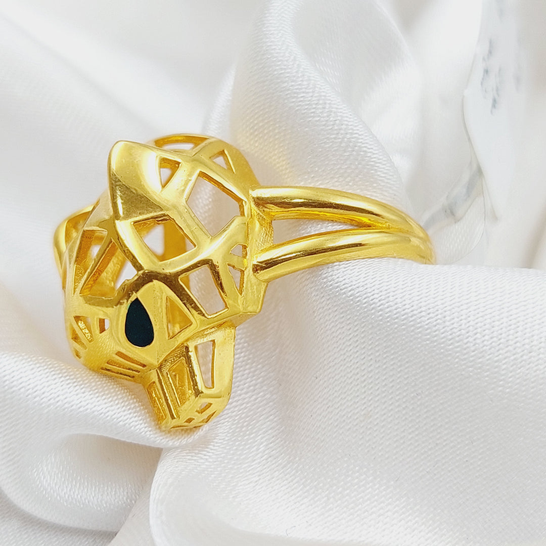 21K Gold Tiger Ring by Saeed Jewelry - Image 4