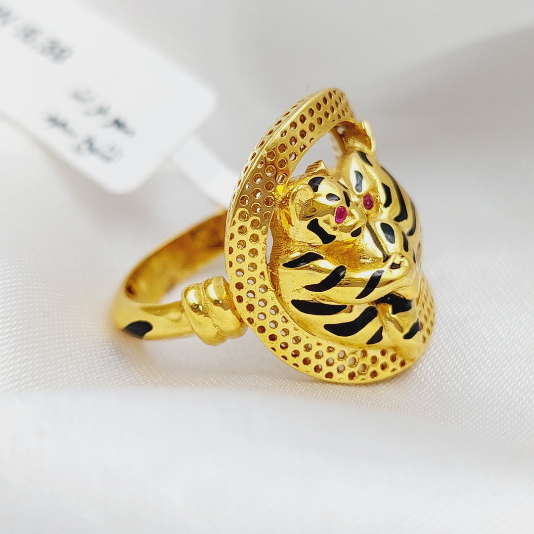 21K Gold Tiger Ring by Saeed Jewelry - Image 3