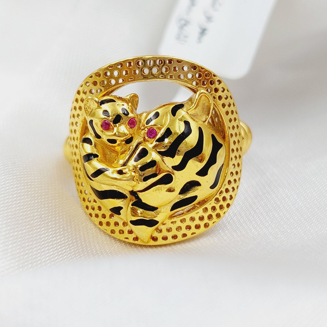 21K Gold Tiger Ring by Saeed Jewelry - Image 1