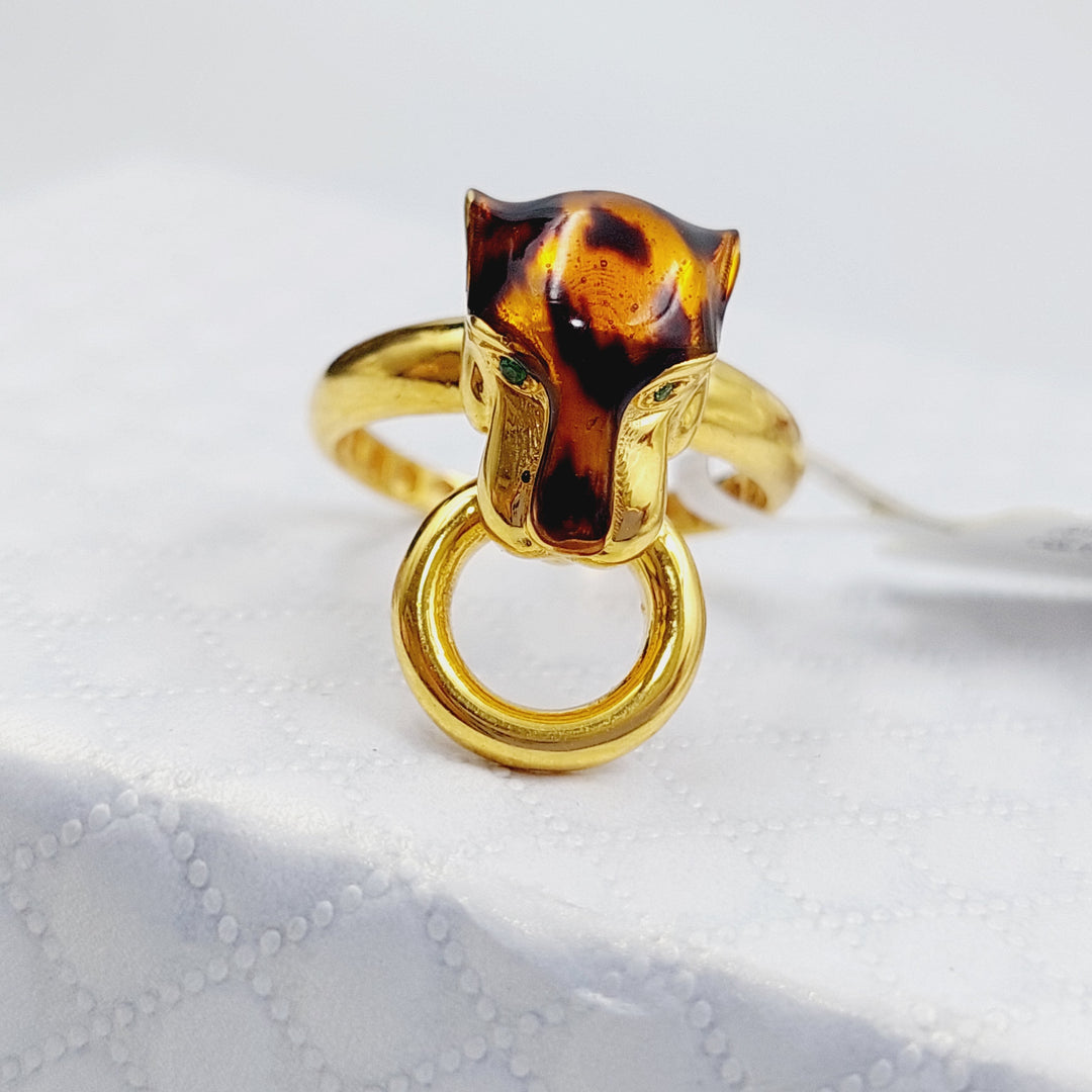 21K Gold Tiger Ring by Saeed Jewelry - Image 4