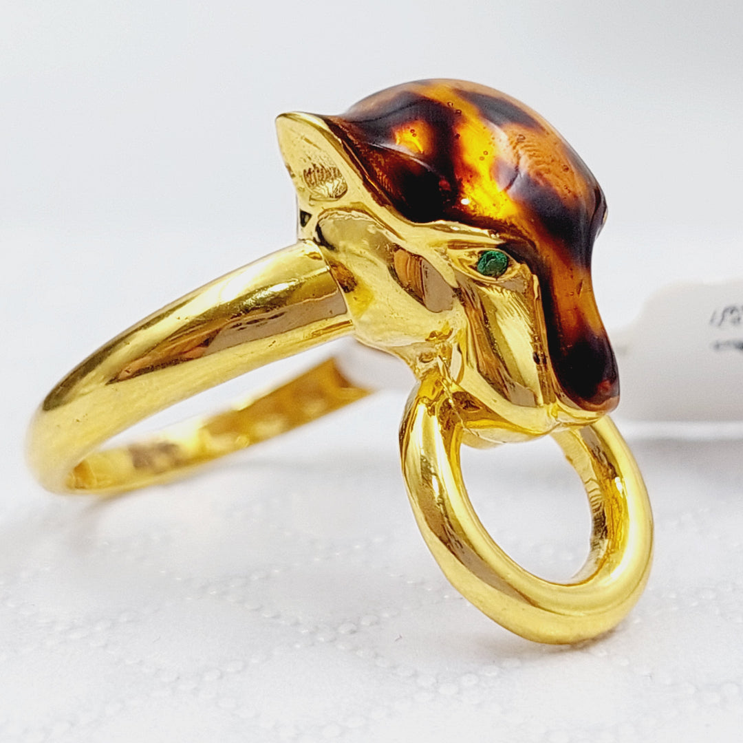 21K Gold Tiger Ring by Saeed Jewelry - Image 1