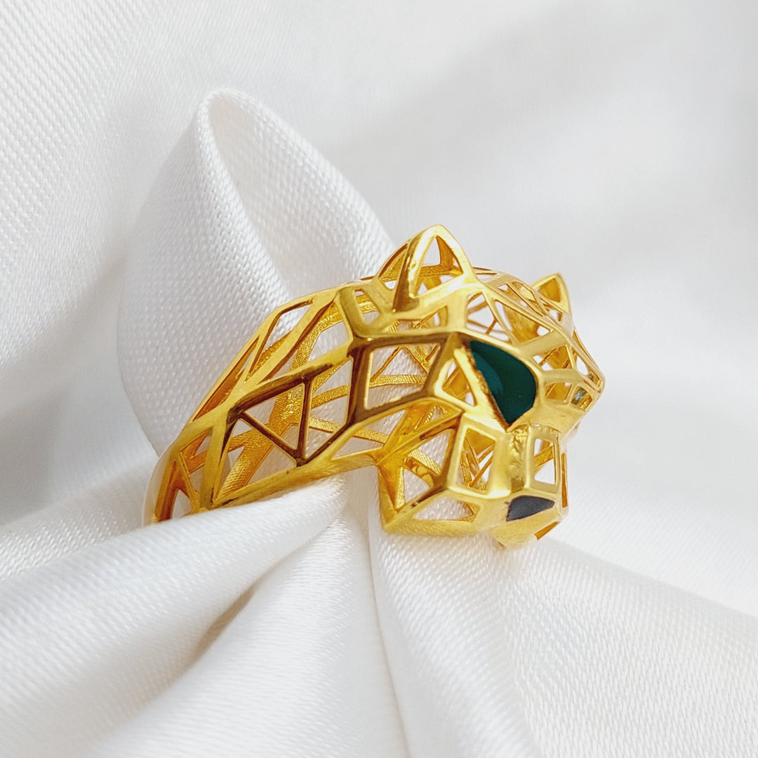 21K Gold Tiger Ring by Saeed Jewelry - Image 4