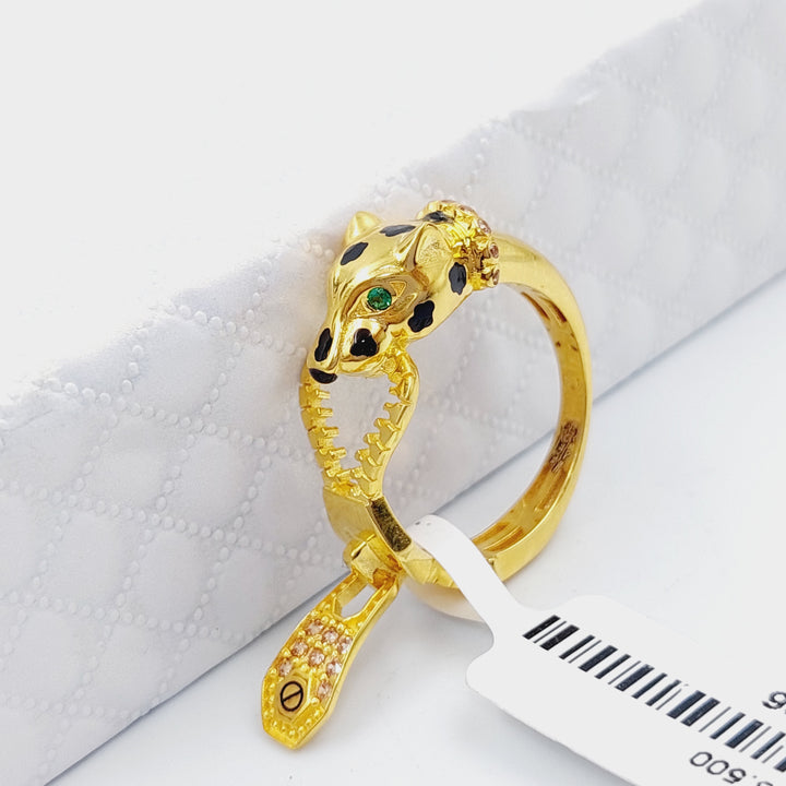 21K Gold Tiger Ring by Saeed Jewelry - Image 3