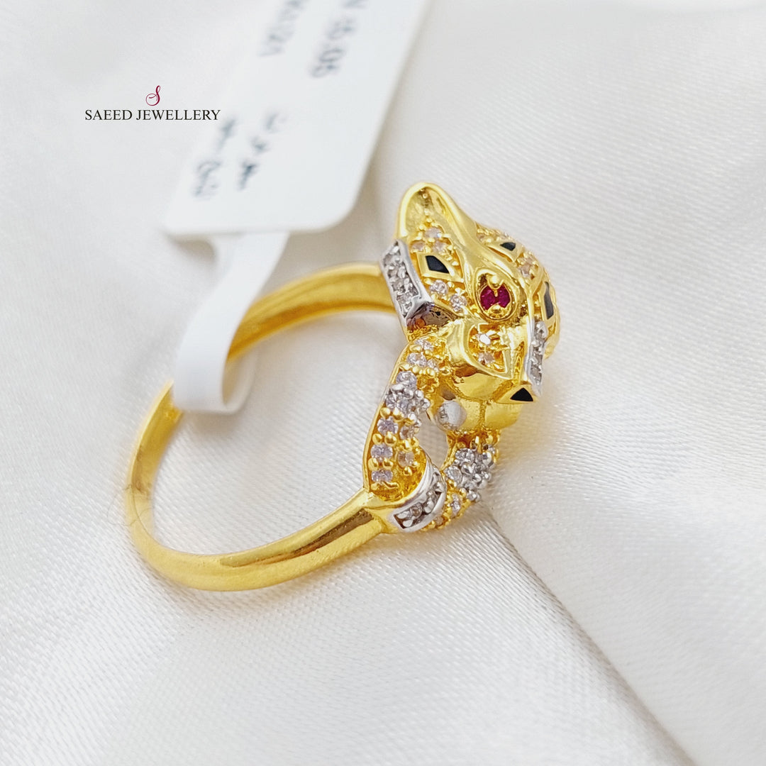 21K Gold Tiger Ring by Saeed Jewelry - Image 5