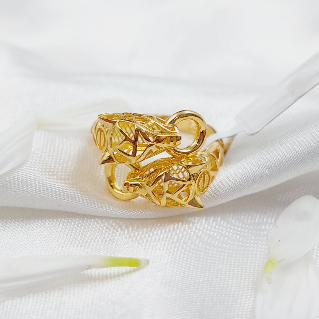 21K Gold Tiger Ring by Saeed Jewelry - Image 2