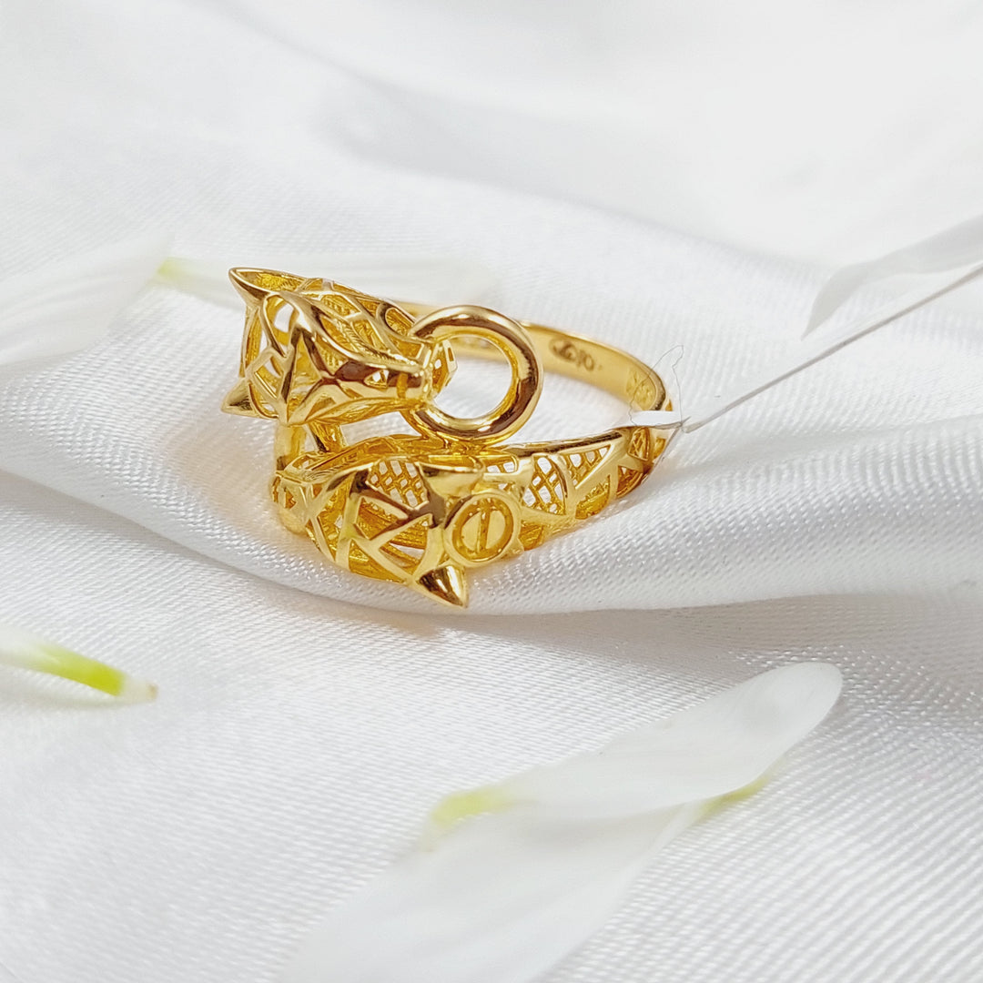 21K Gold Tiger Ring by Saeed Jewelry - Image 4