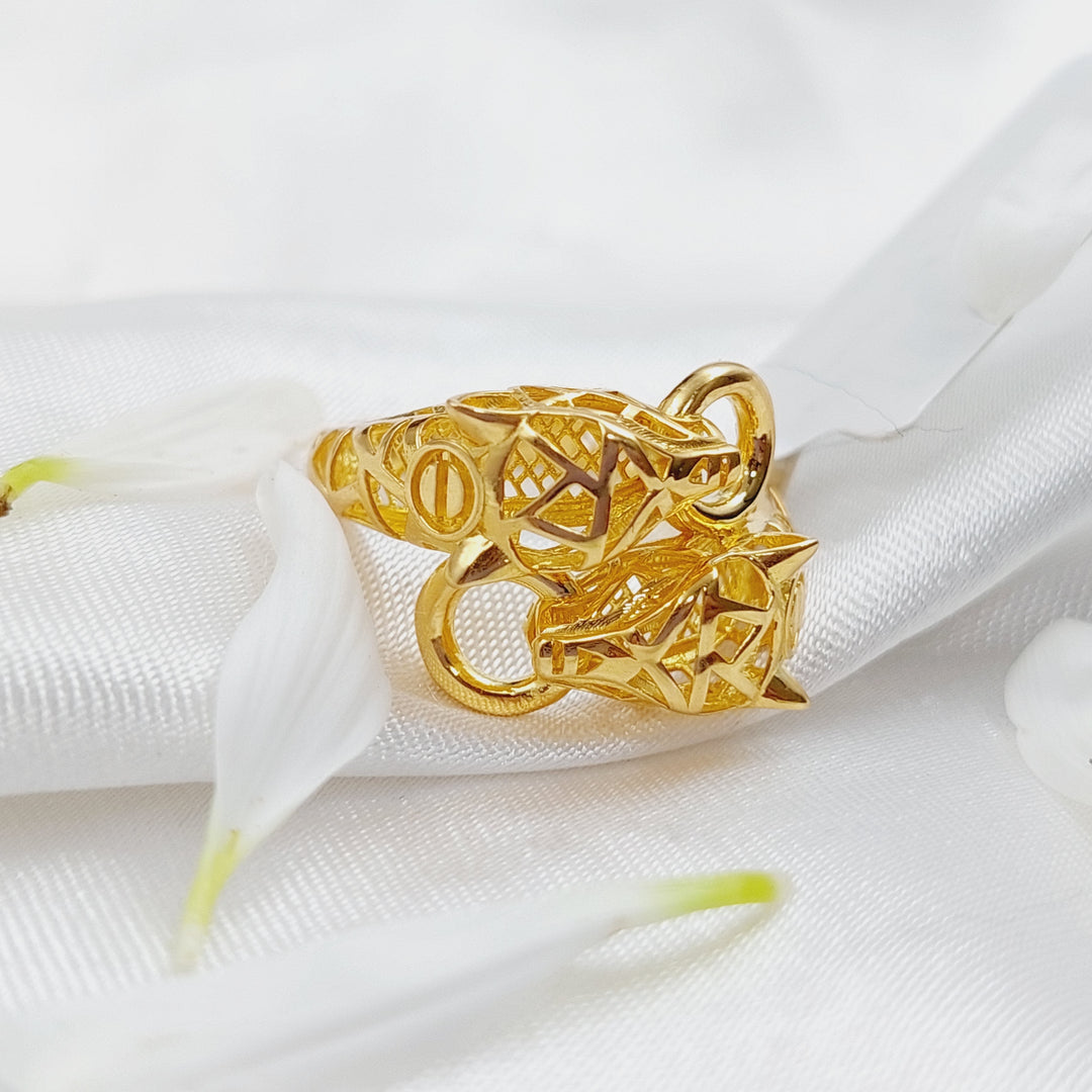 21K Gold Tiger Ring by Saeed Jewelry - Image 1