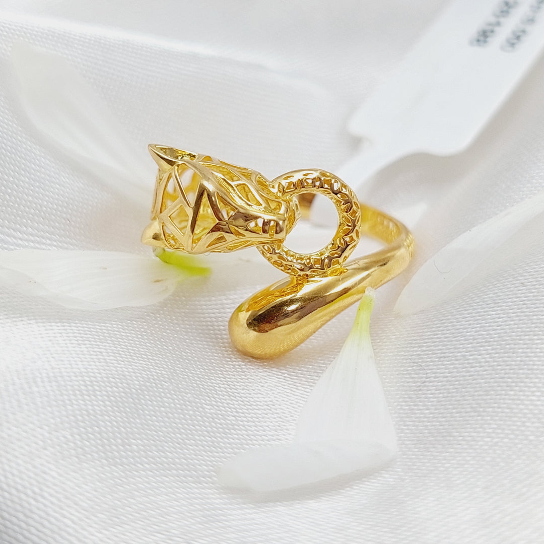 21K Gold Tiger Ring by Saeed Jewelry - Image 3