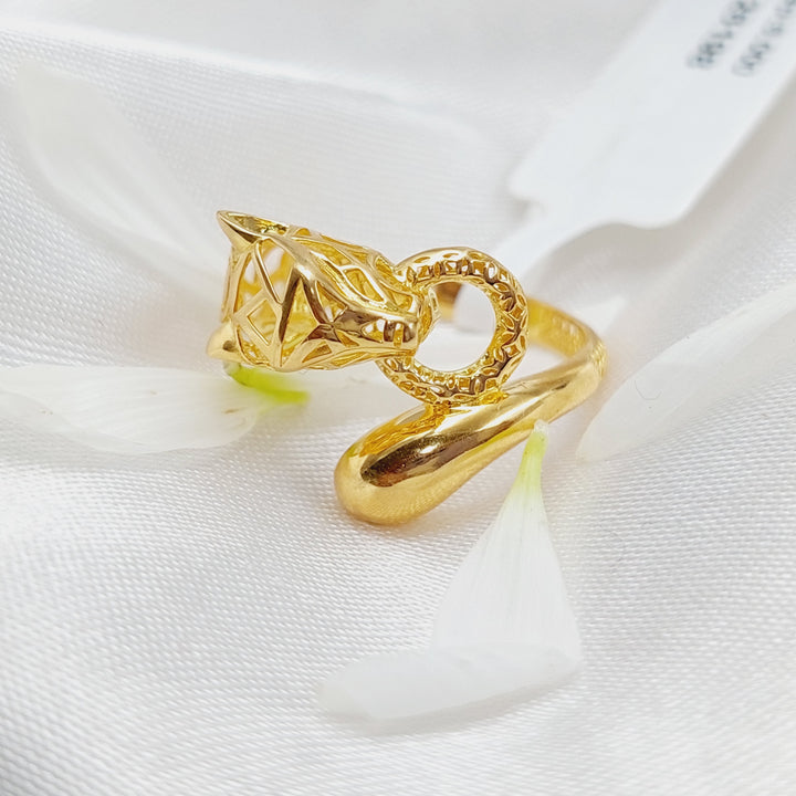 21K Gold Tiger Ring by Saeed Jewelry - Image 3