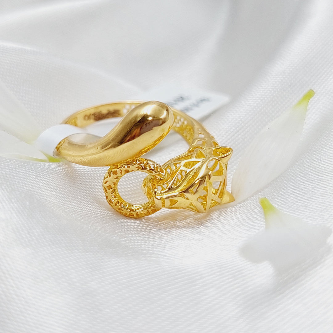 21K Gold Tiger Ring by Saeed Jewelry - Image 4