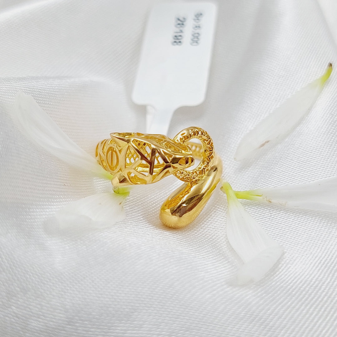 21K Gold Tiger Ring by Saeed Jewelry - Image 5