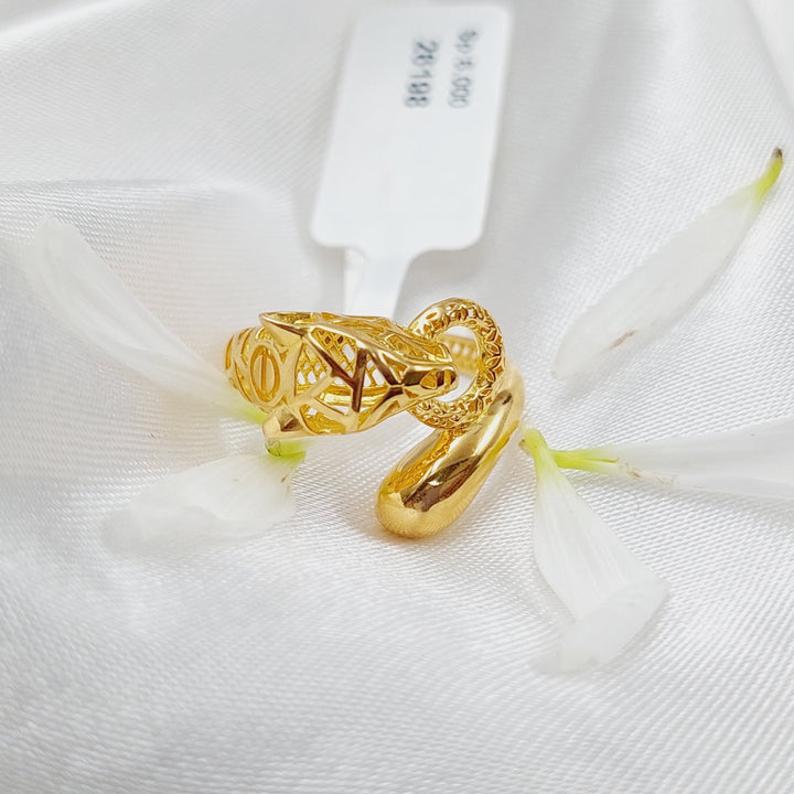 21K Gold Tiger Ring by Saeed Jewelry - Image 5