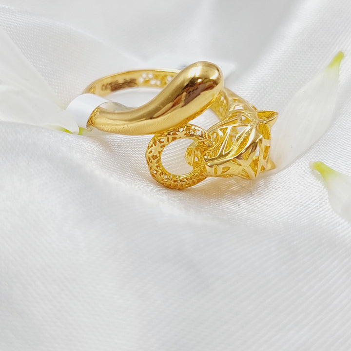 21K Gold Tiger Ring by Saeed Jewelry - Image 1