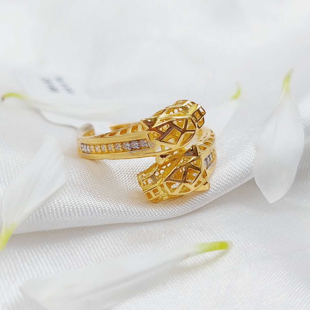 21K Gold Tiger Ring by Saeed Jewelry - Image 2