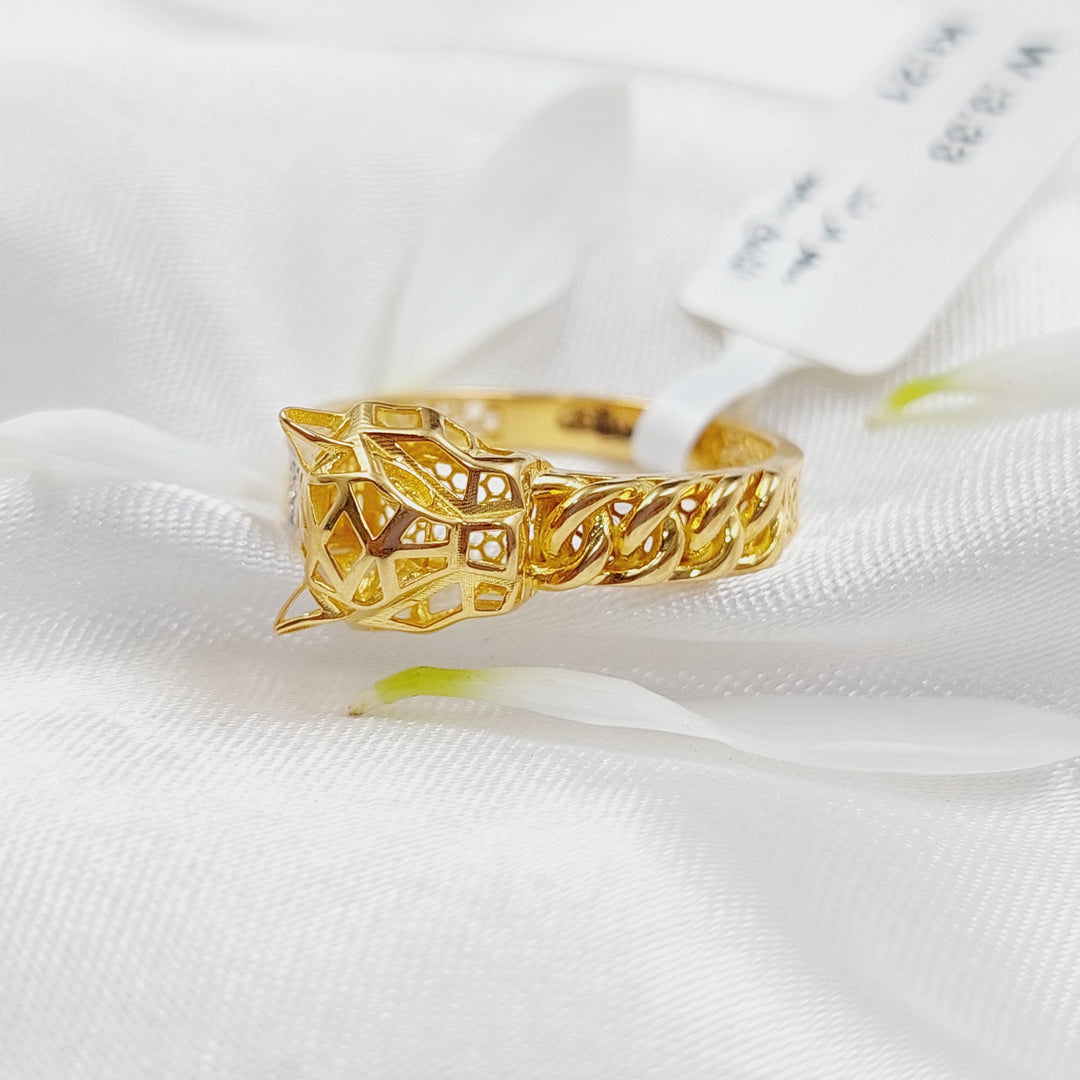 21K Gold Tiger Ring by Saeed Jewelry - Image 1