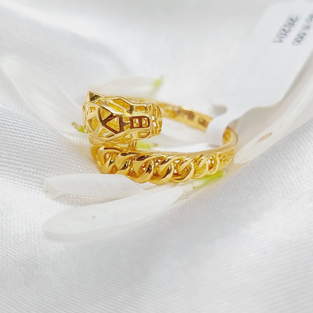 21K Gold Tiger Ring by Saeed Jewelry - Image 1