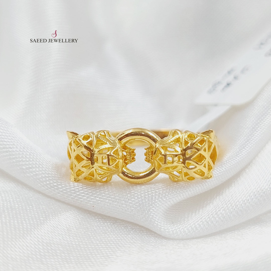 21K Gold Tiger Ring by Saeed Jewelry - Image 3