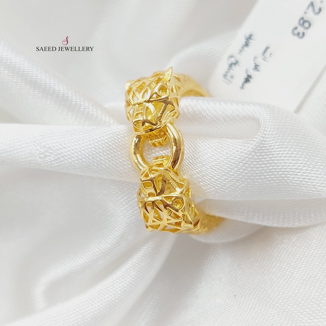 21K Gold Tiger Ring by Saeed Jewelry - Image 8