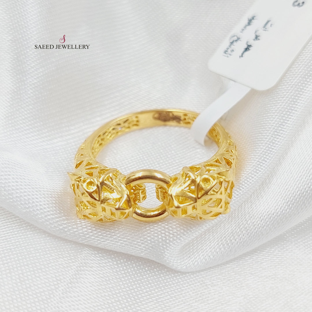 21K Gold Tiger Ring by Saeed Jewelry - Image 5