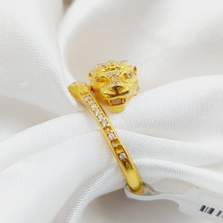 21K Gold Tiger Zirconia Ring by Saeed Jewelry - Image 1