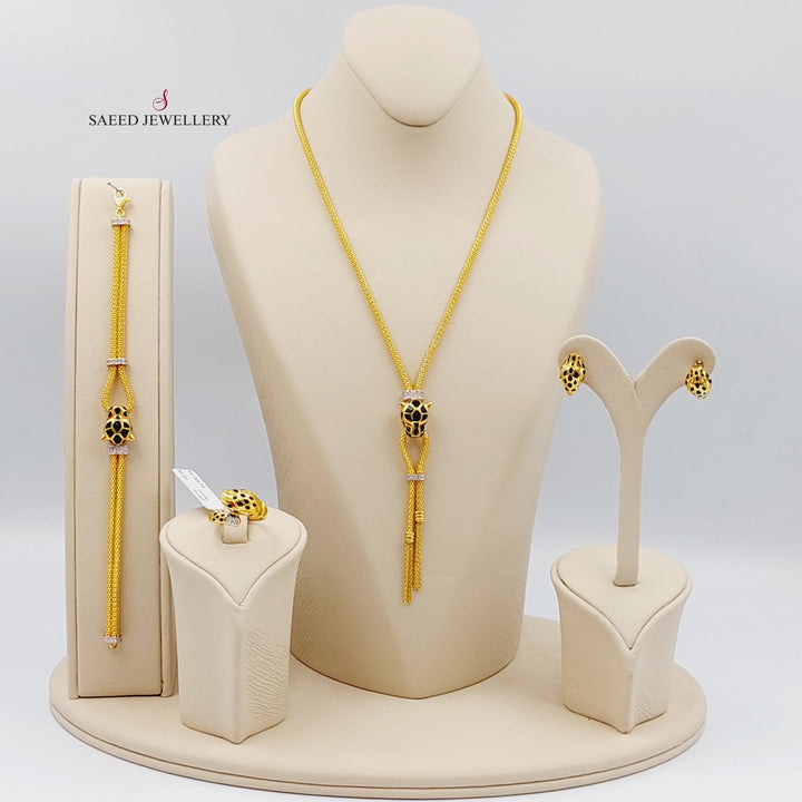 21K Gold Four Pieces Tiger Set by Saeed Jewelry - Image 1
